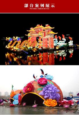 中秋灯展场景布置 扇子造型花灯点亮佳节，厂家打造民间工艺与互联网融合的户外景观